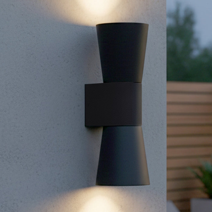 Canarm - IOL782BK - Two Light Outdoor Wall Lantern - Rami - Sand Black