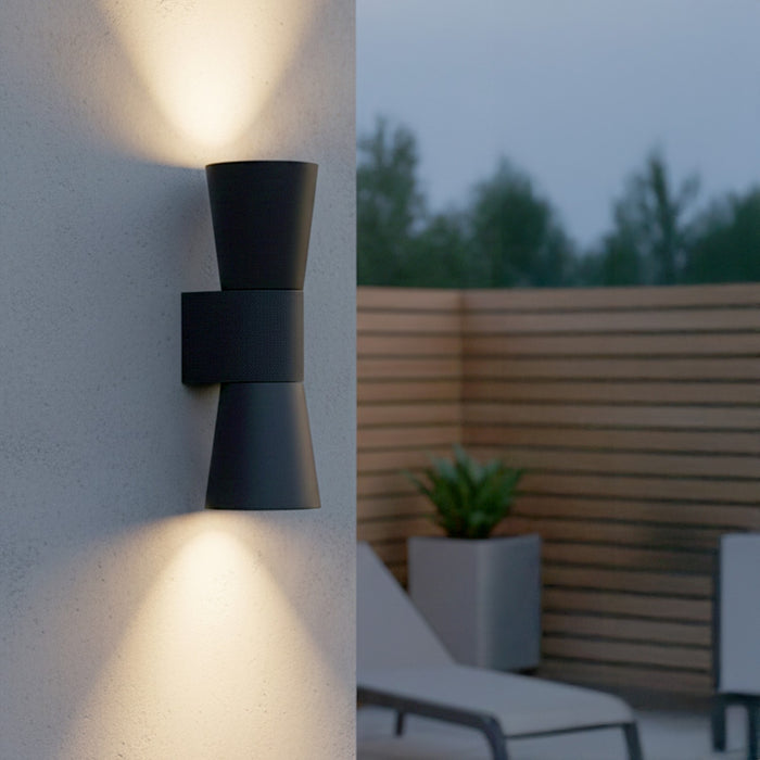 Canarm - IOL782BK - Two Light Outdoor Wall Lantern - Rami - Sand Black