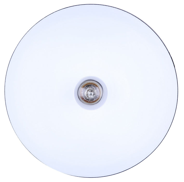 Canarm - IFM1152A09BK - One Light Flush Mount - Caleb - Matte Black & Faux Wood