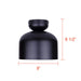Canarm - IFM1152A09BK - One Light Flush Mount - Caleb - Matte Black & Faux Wood