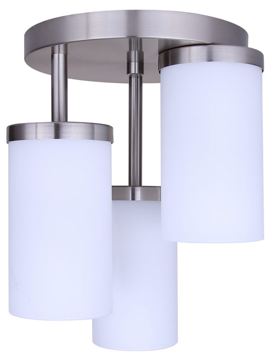 Canarm - ISF1234A03BN-FO - Three Light Semi-Flush Mount - Britton - Brushed Nickel