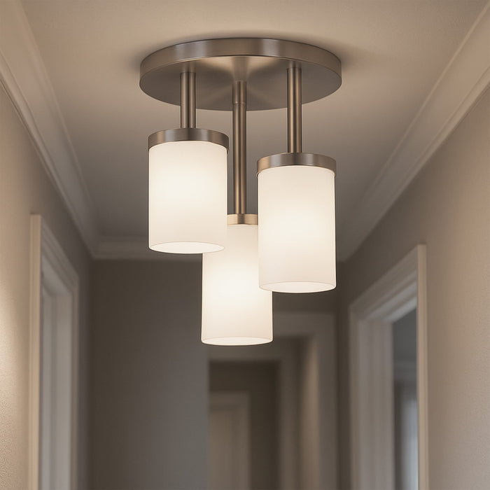 Canarm - ISF1234A03BN-FO - Three Light Semi-Flush Mount - Britton - Brushed Nickel