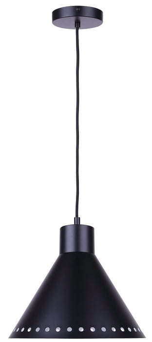 Canarm - IPL1237A01BK - One Light Pendant - Albie - Matte Black