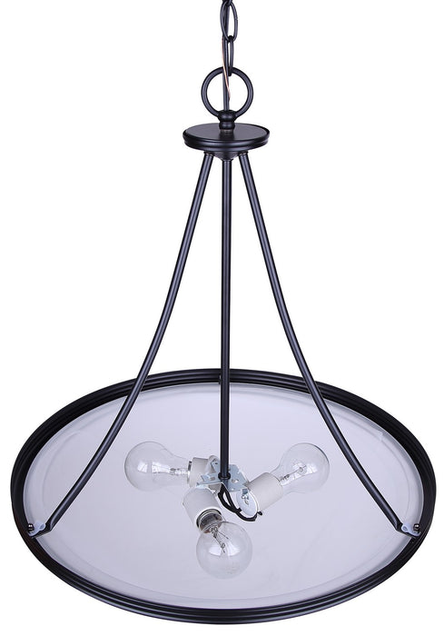 Canarm - ICH4118BK - Three Light Chandelier - Devon - Matte Black