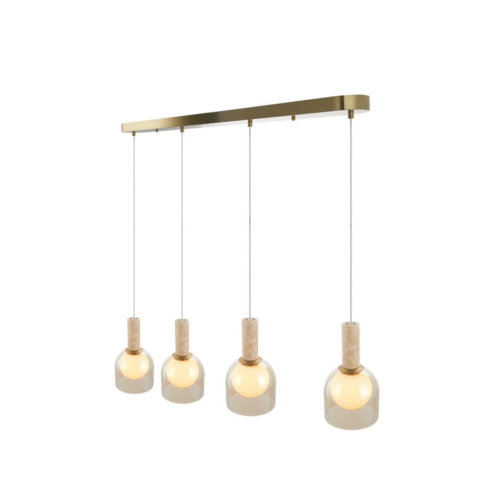 Artcraft - SC13384BR - Four Light Island Pendant - Juna - Brass
