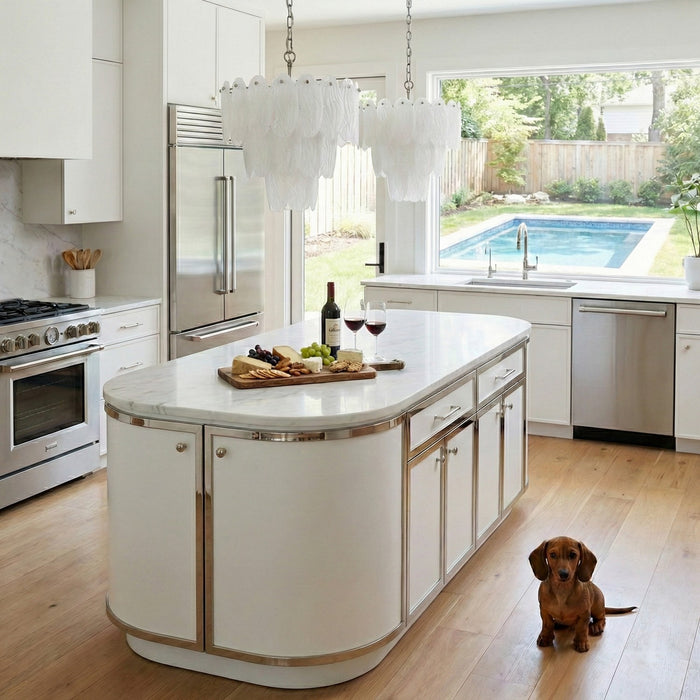 Artcraft - AC12260SN - Five Light Chandelier - Serena - Satin Nickel