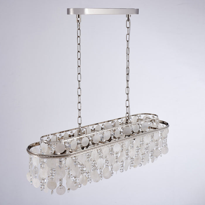 Artcraft - AC12070PN - 12 Light Linear Pendant - Avara - Polished Nickel