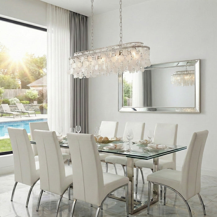 Artcraft - AC12070PN - 12 Light Linear Pendant - Avara - Polished Nickel
