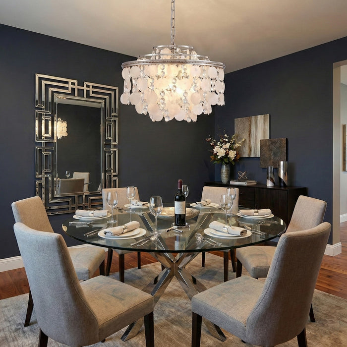 Artcraft - AC12072PN - Six Light Chandelier - Avara - Polished Nickel