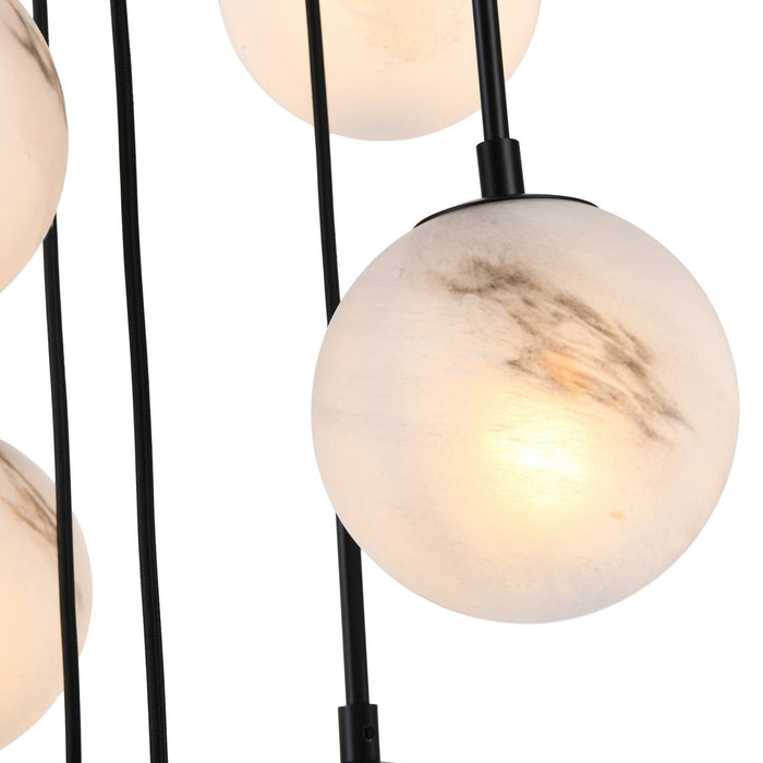 Artcraft - AC12287BK - Seven Light Lantern - Nightfall - Black