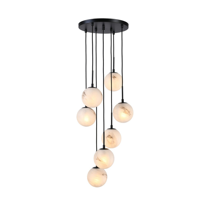 Artcraft - AC12287BK - Seven Light Lantern - Nightfall - Black