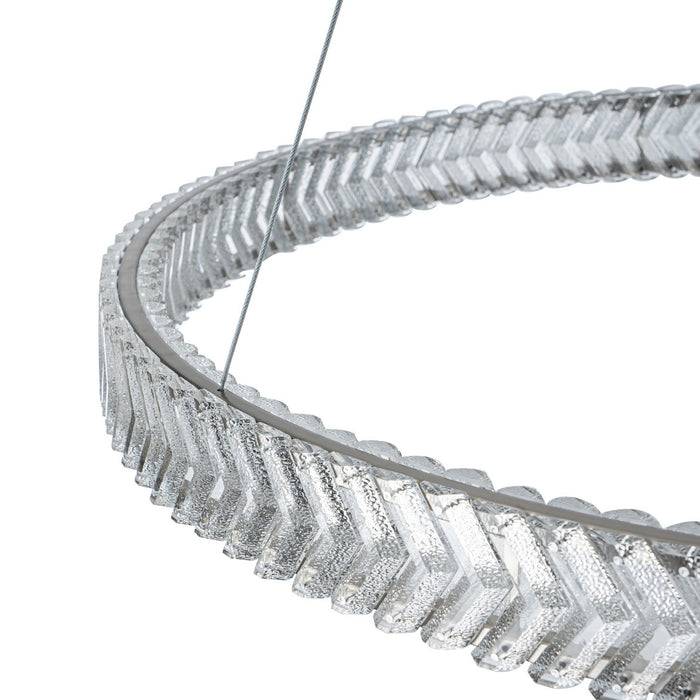 Artcraft - AC5052BN - LED Pendant - Chevron - Brushed Nickel