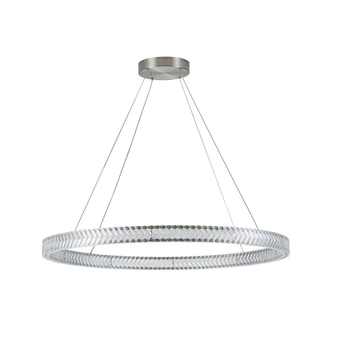Artcraft - AC5053BN - LED Pendant - Chevron - Brushed Nickel