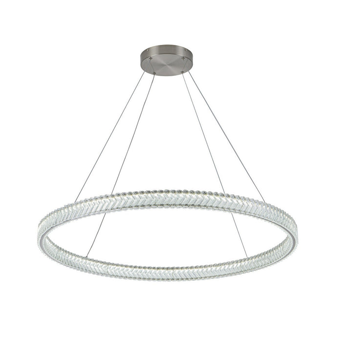 Artcraft - AC5053BN - LED Pendant - Chevron - Brushed Nickel