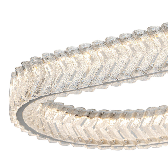 Artcraft - AC5054BN - LED Island Pendant - Chevron - Brushed Nickel