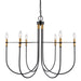 Artcraft - AC12226BB - Six Light Chandelier - Foundry - Black
