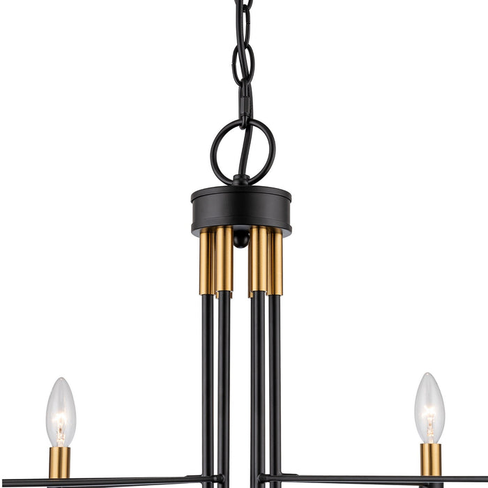 Artcraft - AC12226BB - Six Light Chandelier - Foundry - Black