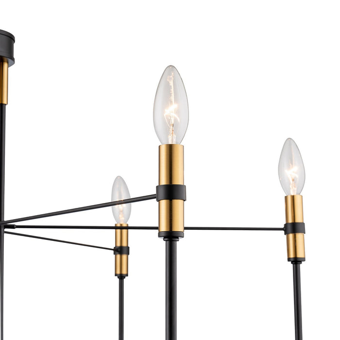 Artcraft - AC12226BB - Six Light Chandelier - Foundry - Black