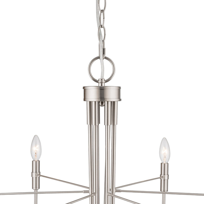 Artcraft - AC12226BN - Six Light Chandelier - Foundry - Brushed Nickel
