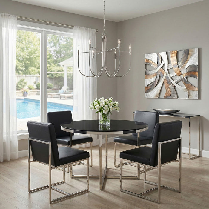 Artcraft - AC12226BN - Six Light Chandelier - Foundry - Brushed Nickel