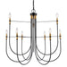 Artcraft - AC12229BB - Nine Light Chandelier - Foundry - Black
