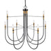 Artcraft - AC12229BB - Nine Light Chandelier - Foundry - Black