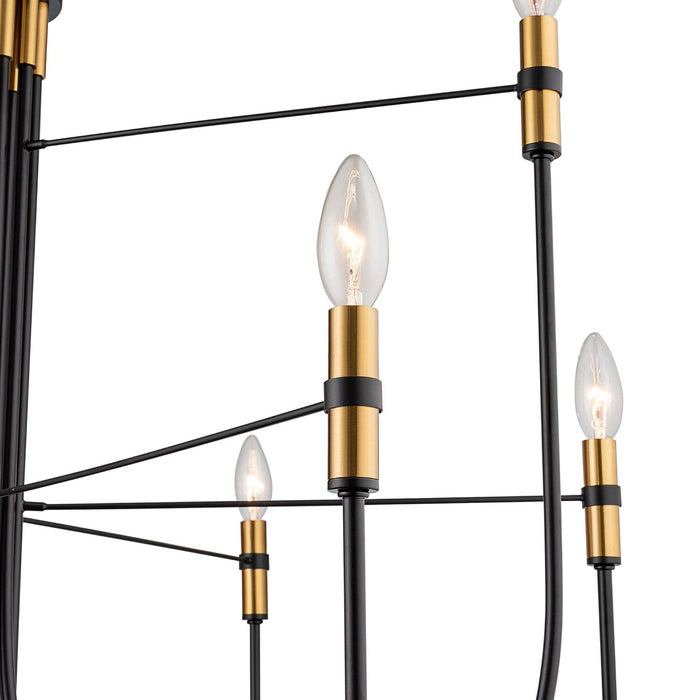 Artcraft - AC12229BB - Nine Light Chandelier - Foundry - Black