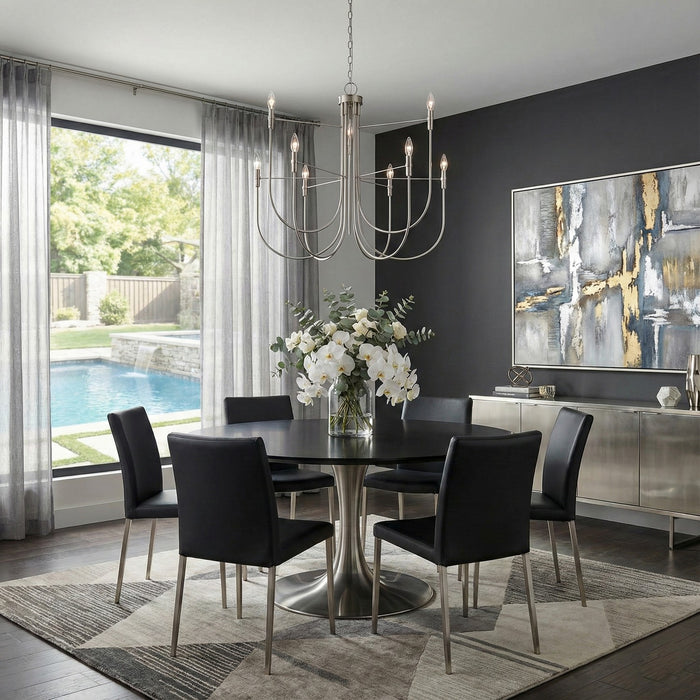 Artcraft - AC12229BN - Nine Light Chandelier - Foundry - Brushed Nickel