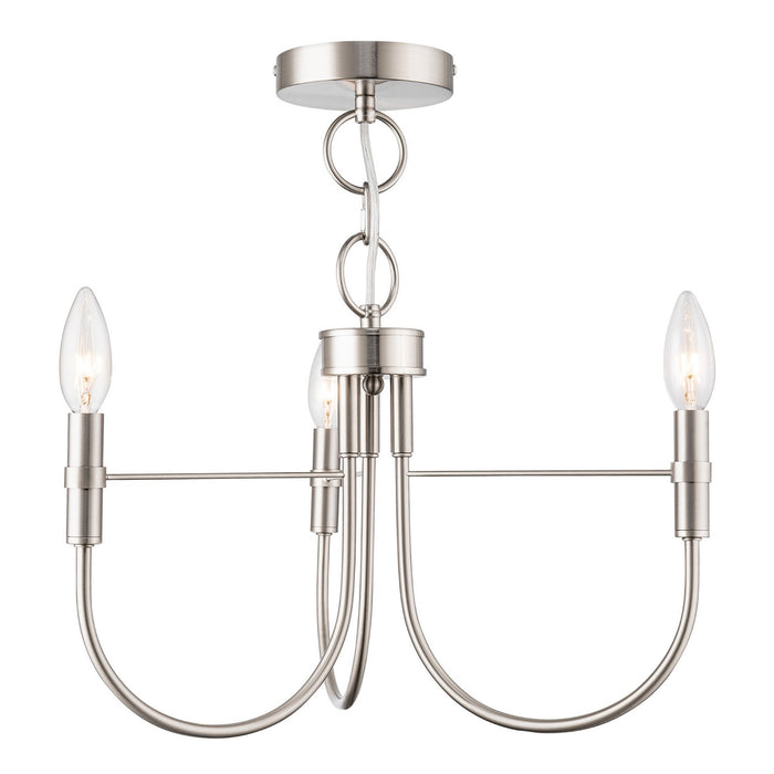 Artcraft - AC12223BN - Three Light Lantern - Foundry - Brushed Nickel