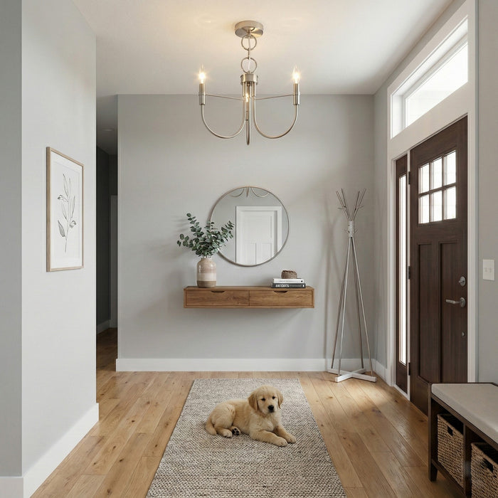 Artcraft - AC12223BN - Three Light Lantern - Foundry - Brushed Nickel