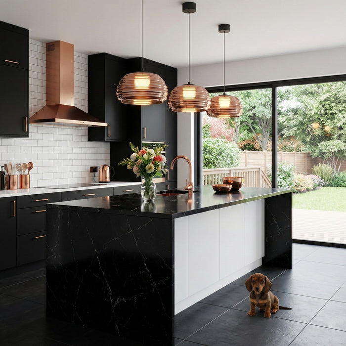 Artcraft - AC5010EC - LED Pendant - Haze - Black/Espresso Copper