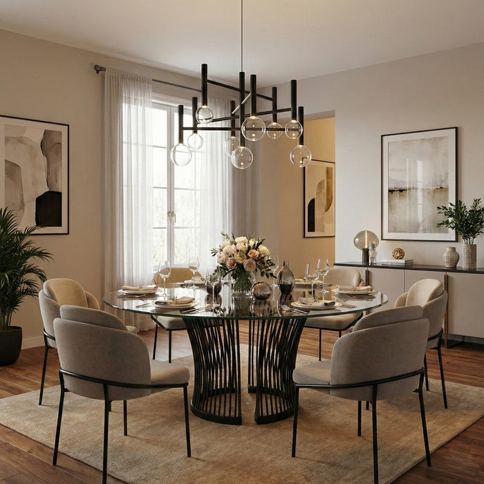 Artcraft - AC6859BK - LED Chandelier - Terra - Black