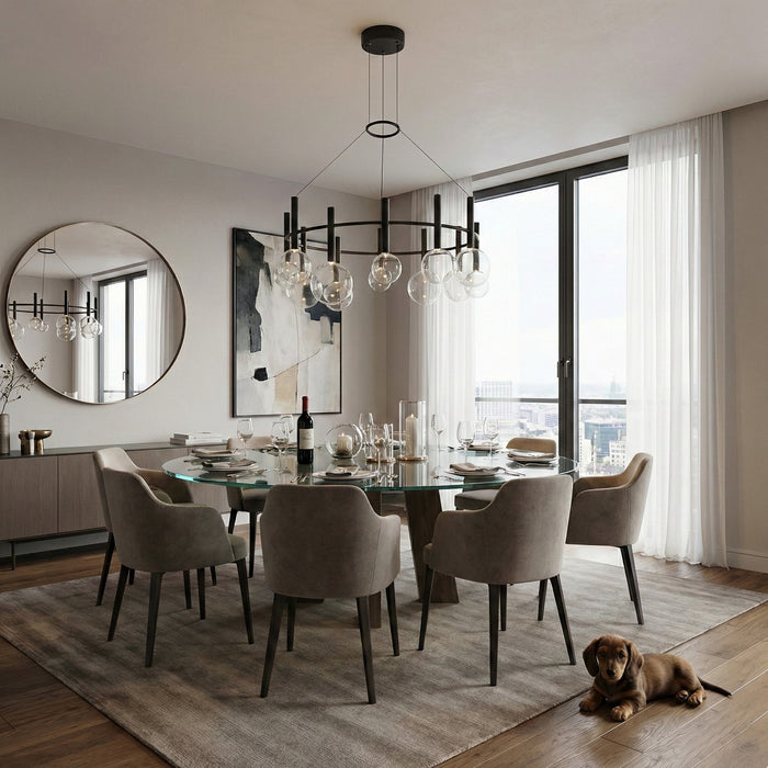 Artcraft - AC6852BK - LED Chandelier - Terra - Black