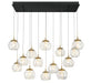 Lib & Co. - 12446-02 - LED Chandelier - Camerino - Matte black