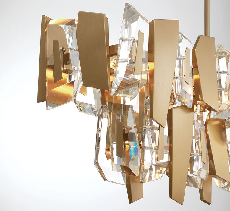 Lib & Co. - 12404-037 - 14 Light Linear Chandelier - Castellana - Brushed brass