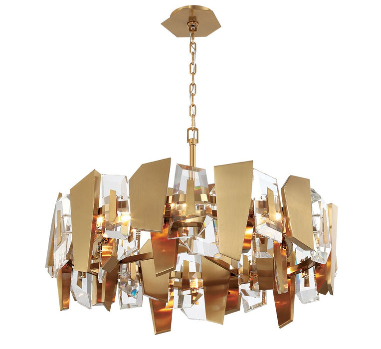 Lib & Co. - 12215-037 - Eight Light Chandelier - Castellana - Brushed brass