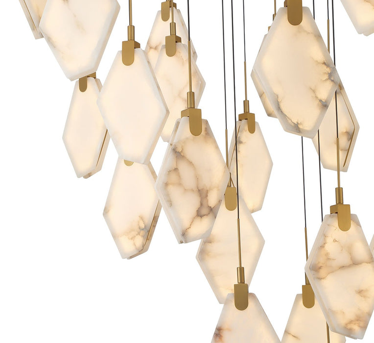 Lib & Co. - 12383-030 - LED Chandelier - Kosmos - Painted antique brass