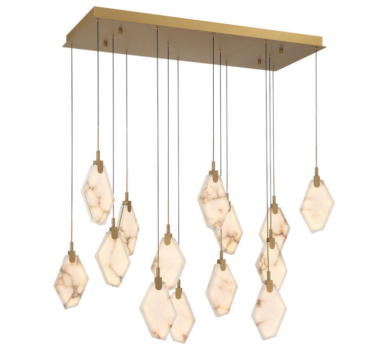 Lib & Co. - 12388-030 - LED Chandelier - Kosmos - Painted antique brass