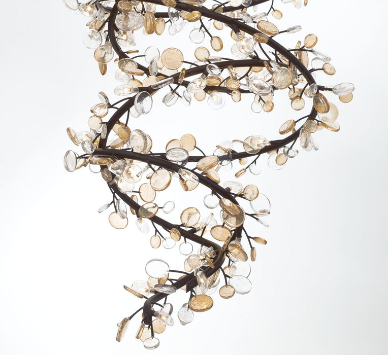 Lib & Co. - 12328-043 - LED Chandelier - Pisa - Black with gold accent