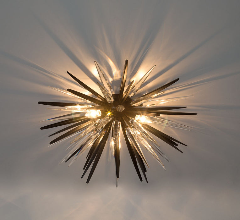 Lib & Co. - 12431-06 - Three Light Ceiling Mount - Pragma - Metallic black