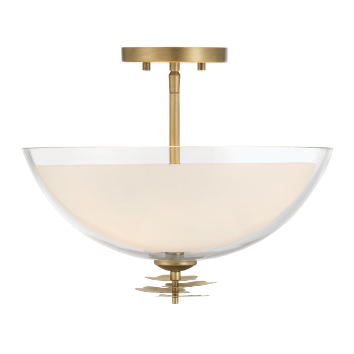 Minka-Lavery - 10255-732 - Three Light Semi-Flush Mount - Elowen - Legacy Brass