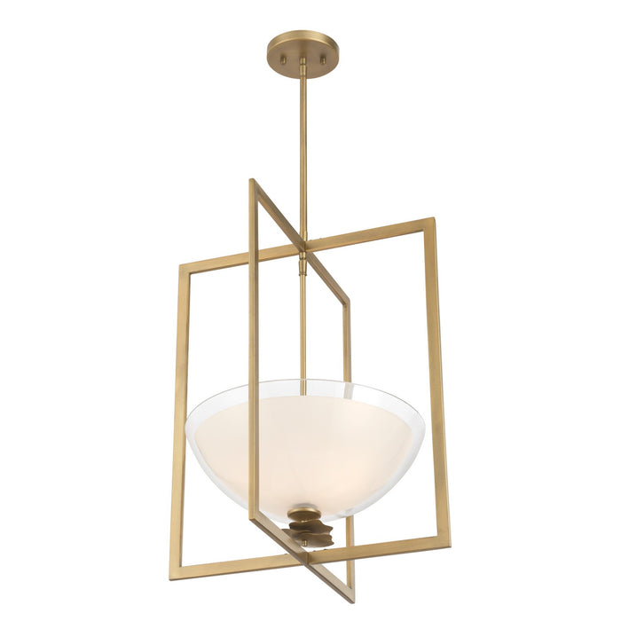 Minka-Lavery - 10256-732 - Three Light Pendant - Elowen - Legacy Brass