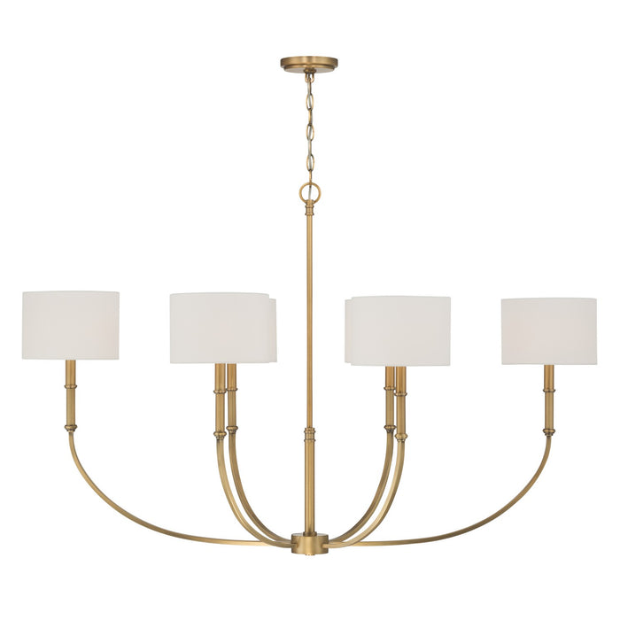 Minka-Lavery - 10427-732 - Six Light Linear Chandelier - Molvene - Legacy Brass