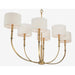 Minka-Lavery - 10427-732 - Six Light Linear Chandelier - Molvene - Legacy Brass