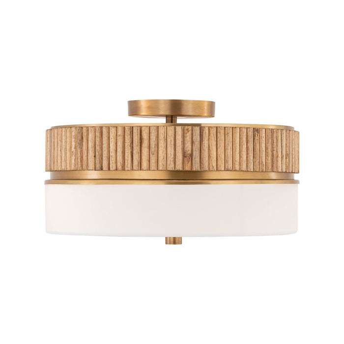 Minka-Lavery - 12054-732 - Three Light Semi-Flush Mount - Nebri - Legacy Brass