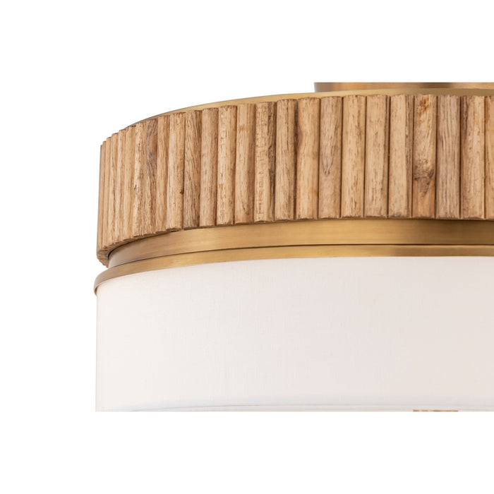 Minka-Lavery - 12054-732 - Three Light Semi-Flush Mount - Nebri - Legacy Brass