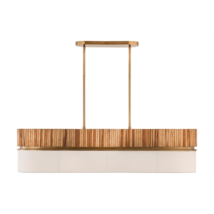 Minka-Lavery - 12055-732 - Five Light Linear Chandelier - Nebri - Legacy Brass