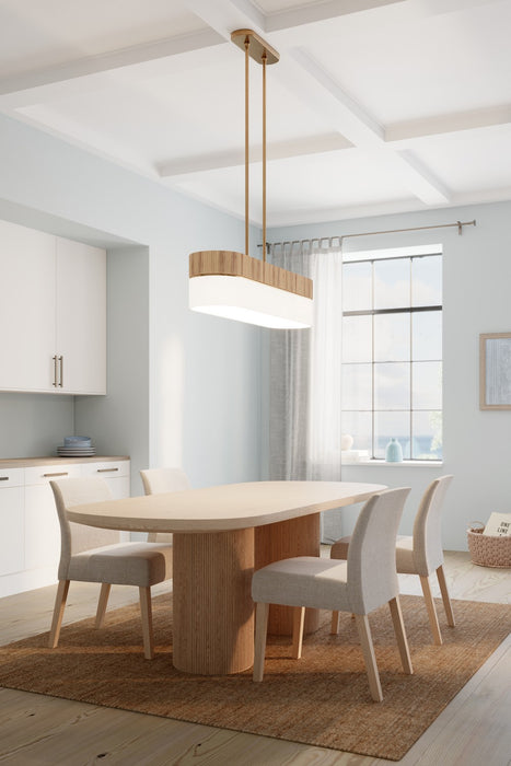 Minka-Lavery - 12055-732 - Five Light Linear Chandelier - Nebri - Legacy Brass