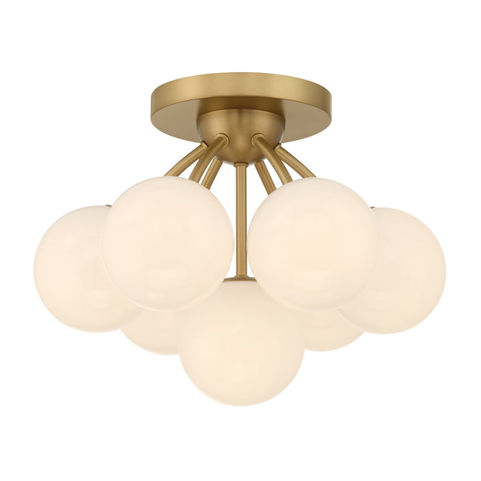 Minka-Lavery - 12077-732 - Seven Light Semi-Flush Mount - Lunara - Legacy Brass