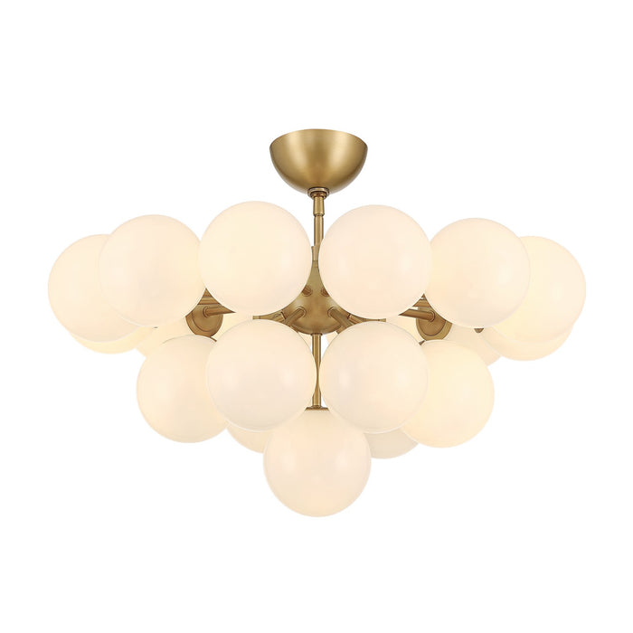 Minka-Lavery - 12079-732 - 19 Light Convertible Chandelier/Semi-Flush Mount - Lunara - Legacy Brass